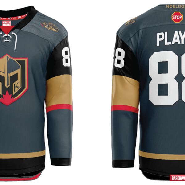 Nobleking Knights Sublimated Hockey Jersey Away - Youth Thumbnail