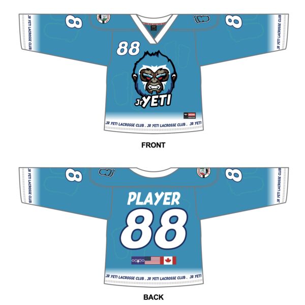 Jr Yeti Box V-Neckline Lacrosse Jersey Thumbnail