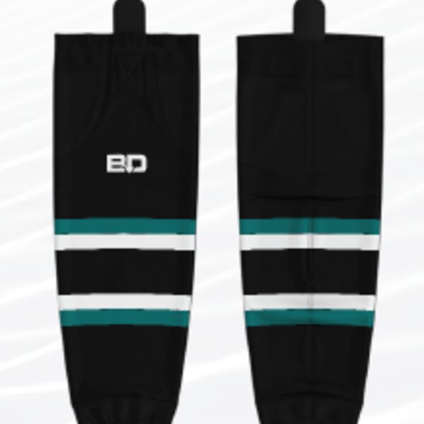 Central Alberta Warriors Sublimated Hockey Socks Black - Youth Thumbnail