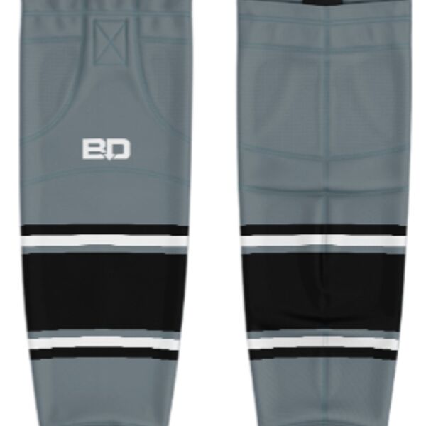 Jr. Inferno-GHC-Sublimated Hockey Socks - H5-Silver - Youth Thumbnail