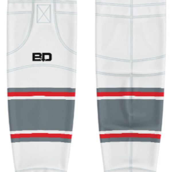 Jr. Inferno-GHC-Sublimated Hockey Socks - A4-White - Youth Thumbnail