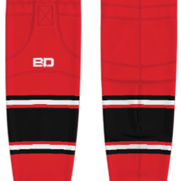 Jr. Inferno-GHC-Sublimated Hockey Socks - H3-Red - Youth Thumbnail