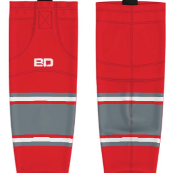Jr. Inferno-GHC-Sublimated Hockey Socks - H4-Red - Adult Thumbnail