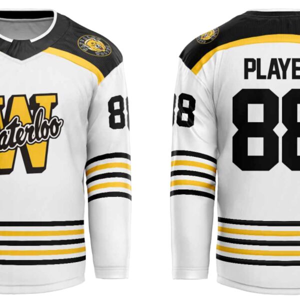 Waterloo Wolves Cut & Sew Hockey Jersey - Adult Thumbnail