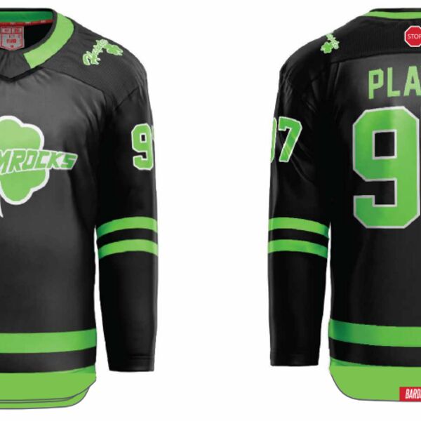 Hespeler Shamrocks Black Hybrid Jersey - Youth Thumbnail