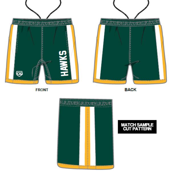 Newmarket Hawks Sublimated Men's Lacrosse Shorts - Youth Thumbnail