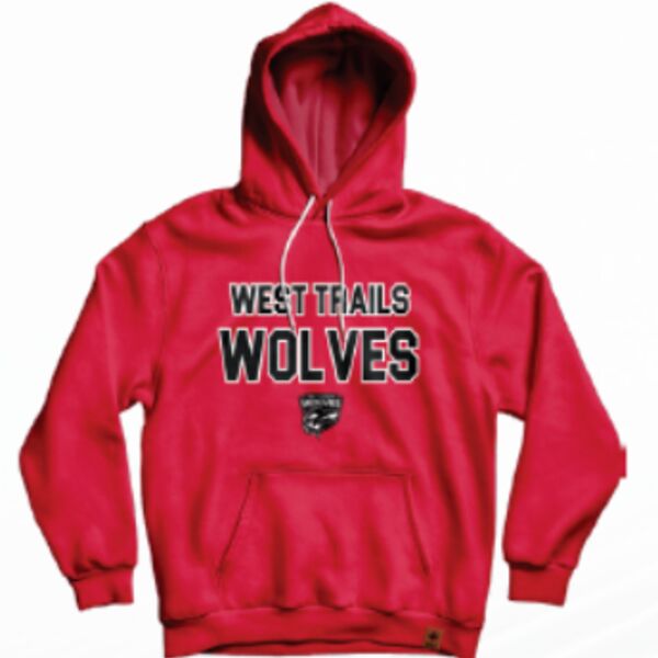 Trailswest Wolves Classic Hoodie - Red Thumbnail