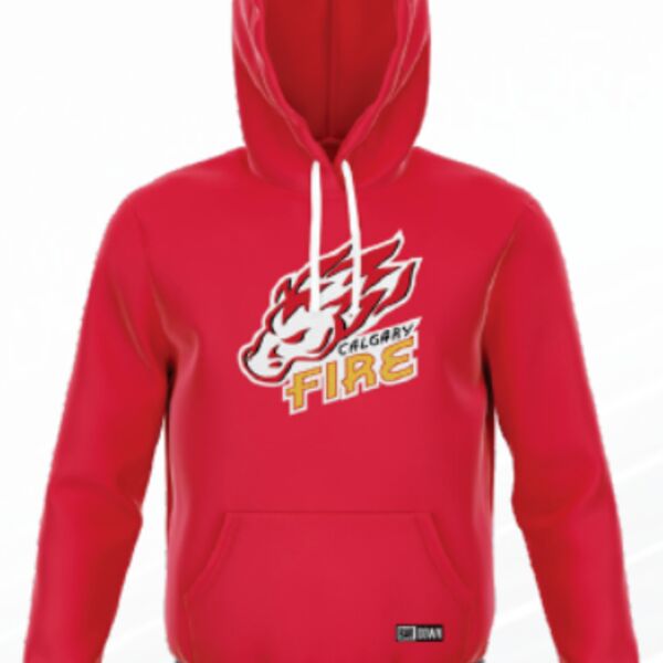 Calgary Fire Custom Cuff Hoodie - Red Thumbnail