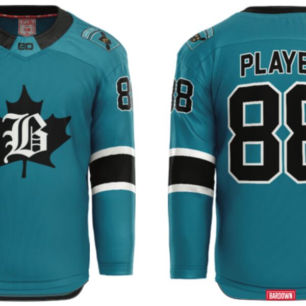 Brantford Barons ORHL Cut & Sew Hockey Jersey Youth (U13) Thumbnail