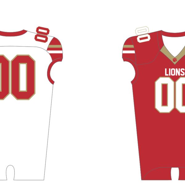 Cambridge Lions Reversible Sublimated Football Jersey Youth Thumbnail