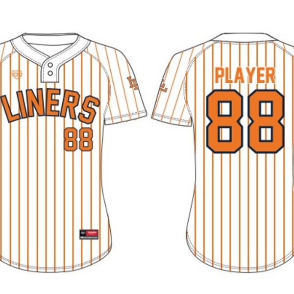 Lloydminster Liners 2 Button White Pin Jerseys Youth Women Thumbnail